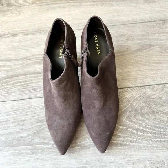 Cole Haan  Pointed Toe Chocolate Colour Suede Ankle Boots - Picture 3 of 13